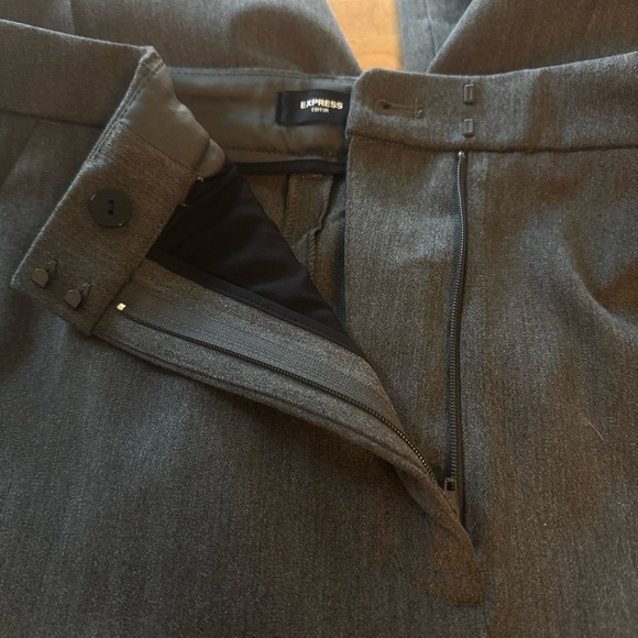 Express Editor 12R Straight Super High Rise Gray Dress Pants Trousers NWT - Picture 10 of 11